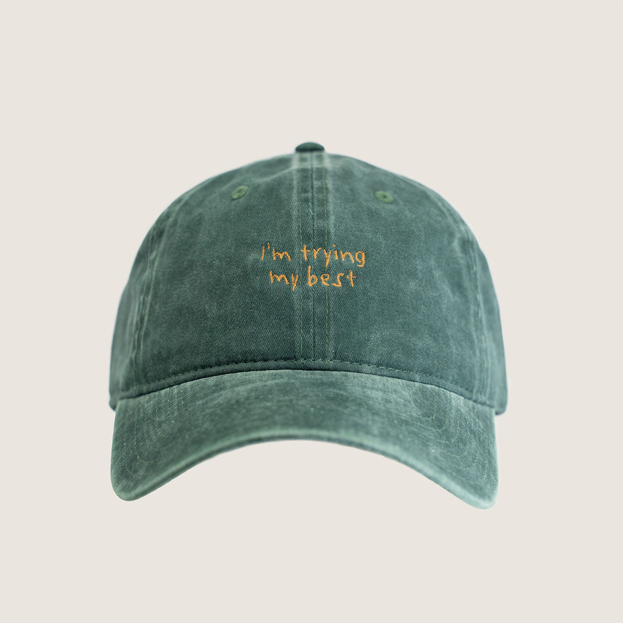 I'm Trying Dad Hat - Dark Green