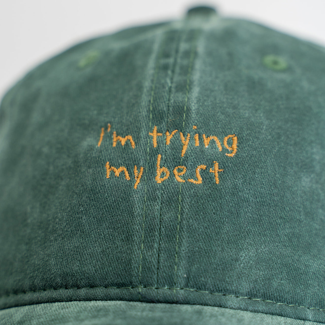 I'm Trying Dad Hat - Dark Green