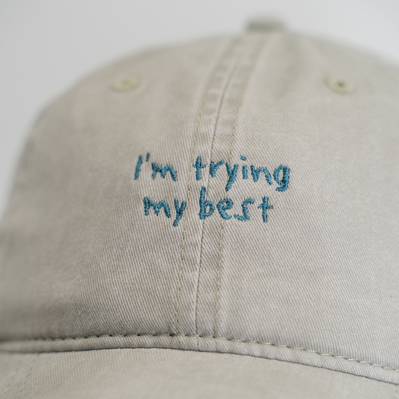 I'm Trying Dad Hat - Stone
